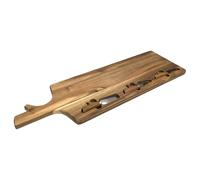 HOME DECO FACTORY Planche à Fromage en Acacia avec 3 Couteaux Marron