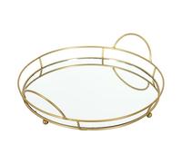 The Home Deco Factory – Plateau de présentation rond miroir 34 cm – Doré