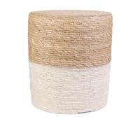 HOME DECO FACTORY Pouf Bleu Lagoon Beige