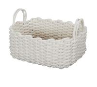 Set de 3 paniers de rangement Tricot Blanc G