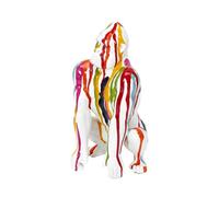 The Home Deco Factory Statue Gorille Colorée Multicolore H24 x L14,5 x P14 cm