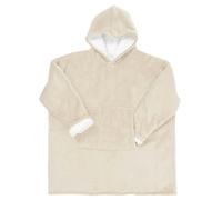 Home Deco Factory Sweat à capuche avec fermeture intérieure en sherpa Beige G