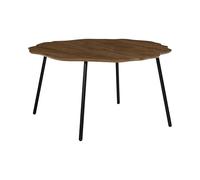 HOME DECO FACTORY - Table Basse Forest Ø77cm - Bois Panneaux de Particules - Surface Stable Design Moderne pour Salon Séjour Ambiance Conviviale - Marron