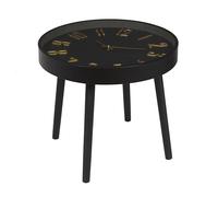 Table d'appoint - HOME DECO FACTORY - Lounge - Horloge silencieuse - Marron et noir