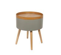 - Table coffre plateau bois Igor gris