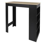 Home Deco Factory - Table de bar Cheers - Mange Debout - Noir et marron