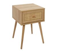 The home deco factory Table de chevet Bali 1 tiroir cannage 55 cm naturel