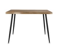 The Home Deco Factory - Table repas Forest - Bois (MDF) et fer - 110 x 75 x 75 cm - Noir