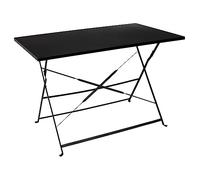 HOME DECO FACTORY Table de Repas Pliante Palerme 110x70 cm Noir