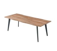 Home Deco Factory Table Forest extensible 6 à 8 personnes Noir/Marron - Fer & fibre de bois