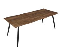 Table - Home Deco Factory - Forest First - Extensible - Marron Et Noir - H75 X L210 X P90 Cm