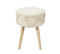 The Home Deco Factory – Tabouret Mirage – en bois de pin 41×30×30 cm – Beige