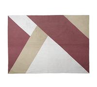 HOME DECO FACTORY Tapis Géométrique en Coton Moderne 120x170 cm Beige
