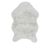 The Home Deco Factory - Tapis imitation fourrure poil fin 60x90 cm ivoire ivoire