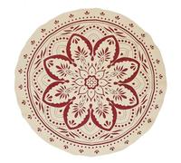 HOME DECO FACTORY Tapis Rond imprimé Mandala Terracotta 120cm