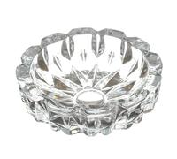 HOME DECO FACTORY - TB1123 Cendrier en Verre, Design Élégant et Arrondi, Nettoyage Facile, Usage Polyvalent, Résistant et Durable, 13,5 cm, Transparent