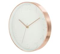 Horloge ronde cuivrée et blanche 30.5 cm Blanc