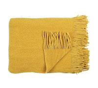 The Home Deco Factory Plaid Chenille en Polyester avec Franges 120 x 150 cm