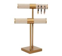 HOME DECO FACTORY The Porte Bijoux Double Pieds dorés Beige