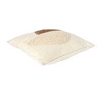 HOME DECO FACTORY, TX0045, Coussin Bouclette Beige et Taupe 40x40 cm - Confort et Élégance pour Salon ou Chambre, Idéal Décoration Intérieure, Facile à Entretenir, Style Moderne