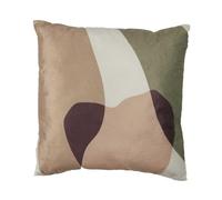 HOME DECO FACTORY, TX0051, Coussin Imprimé et Sherpa Natural Crush 40x40 cm - Design Attrayant, Confort Optimal, déhoussable et Facile à Entretenir - Idéal pour Salon, Chambre, extérieur - Blanc