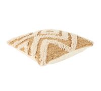 Coussin - Home Deco Factory - Jute Et Coton - Beige - 40 X 40 Cm