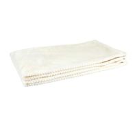 HOME DECO FACTORY - TX0096 Plaid en Nid d'abeille Crème - Textile Doux et Élégant - Jeté de Lit Ou Couverture - Facile À Entretenir - Dimensions 120x150 Cm - Couleur Crème