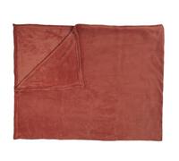 HOME DECO FACTORY, TX0118, Plaid en Microfibre Terracotta, Doux et Chaud, idéal pour Le canapé ou Le lit, Design Moderne et Tendance, Facile à Entretenir, 150x200 cm, Rouge, Textile-Polyester