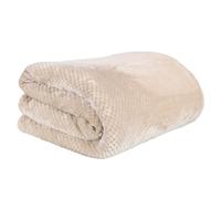 Home Deco Factory Nuevo 2024-MANTA Beige XXL180x220 CM Plaid Nid d'abeille Sherpa, 180 x 220 cm