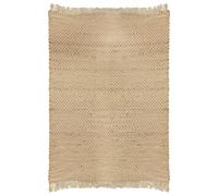 HOME DECO FACTORY - Tx9026 - Tapis en Toile de Jute avec Franges 120X170 cm Deco Textile D'Interieur Tapis Decoration
