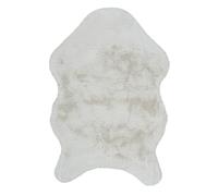 The Home Deco Factory - Tapis imitation fourrure poil fin 60x90 cm ivoire ivoire