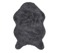 Home Deco Factory Tx9043 Tapis Forme Peau Fausse Fourrure Poil Fin Gris Polyester H2 X 60 X 90 cm