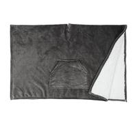 HOME DECO FACTORY - TX91701 - Poncho Manta en Gris - Conçu pour la Maison - Doux et Confortable - Conçu pour Les soirées fraîches - Taille 140 x 200 cm