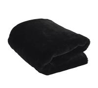 HOME DECO FACTORY TX9176 Plaid Couverture Imitation Fourrure Opulence Noir Polyester H2 x 120 x 150 cm