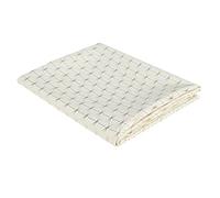 HOME DECO FACTORY, TX9184, Nappe en Coton géométrique dorée, Protection optimale pour Vos Repas, Style Moderne et champêtre Chic, idéale pour 6 Personnes, 140x250 cm, Blanc, Or