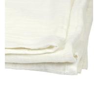 HOME DECO FACTORY - TX9322 - Plaid Gaze De Coton Blanc Craie 120x150cm