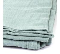 HOME DECO FACTORY - TX9324 - Plaid Gaze De Coton Vert Givre 120x150cm 2 Personnes (Petit)