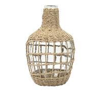 HOME DECO FACTORY Vase Décoratif en Verre Design Moderne Fleurs Multicolore