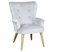 HOME DECO KIDS - HD6745, Fauteuil Helsinki Enfant en Gris Clair - Mobilier de Décoration pour Chambre d'enfant - Dimensions 63 x 46 x 40.5 cm - Confort et Style Assurés