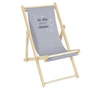 HOME DECO KIDS - HD7227 Chilienne Enfant La Tête dans Les Étoiles - Chaise Pliante Réglable - Transat Extérieur - 49x85x67 cm - Hauteur d'assise 22/25/29 cm - Multicolore