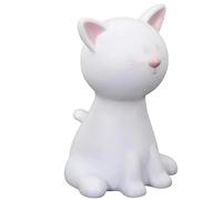 HOME DECO KIDS - LA11057 Lampe Veilleuse Chat - Chambre d'enfant - Lumière Douce et Apaisante - Design Ludique et Décoratif - Dimensions 19 x 9,5 x 10,5 cm - Blanc