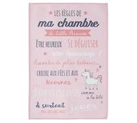 HOME DECO KIDS Tapis Regles de La Chambre Rose