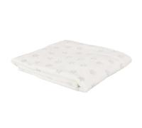 HOME DECO KIDS TX8122 Plaid Phosphorescent Etoile, Polyester, Blanc-Gris Clair, 120 x 150 x 0,5 cm