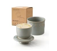 HOME DECOR Beurrier en céramique, cloche à beurre avec couvercle, beurrier français pour beurre frais et à tartiner, sans BPA - Turquoise vert