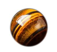 Home Decor Crystal Ball Yellow Tiger Eye Stone Ball Table Top Display Crystals Sphere Crystals for Home Halloween Christmas Ornaments,9cm/3.5in