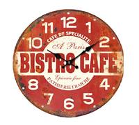 Home Decor Horloge Bistro Café, Multicolore, Unique