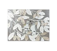 Home Decor Impression sur toile Dkd Cristal Feuilles en bois MDF (90 x 4 x 70 cm)