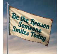 Home Decor Men Be The Reason Someone Smiles Today. Drapeau décoratif pour homme, grotte, garage, décoration pour hommes (120 x 180 cm)