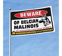 Home Decor Men Beware Of Belgian Malinois Flag Camper Decorations For Inside For The Boys Flag (120 x 180 cm)