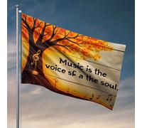 Home Decor Men Music Is The Voice Of The Soul. Drapeaux de chambre pour gars Décorations pour la cuisine (30 x 45 cm)